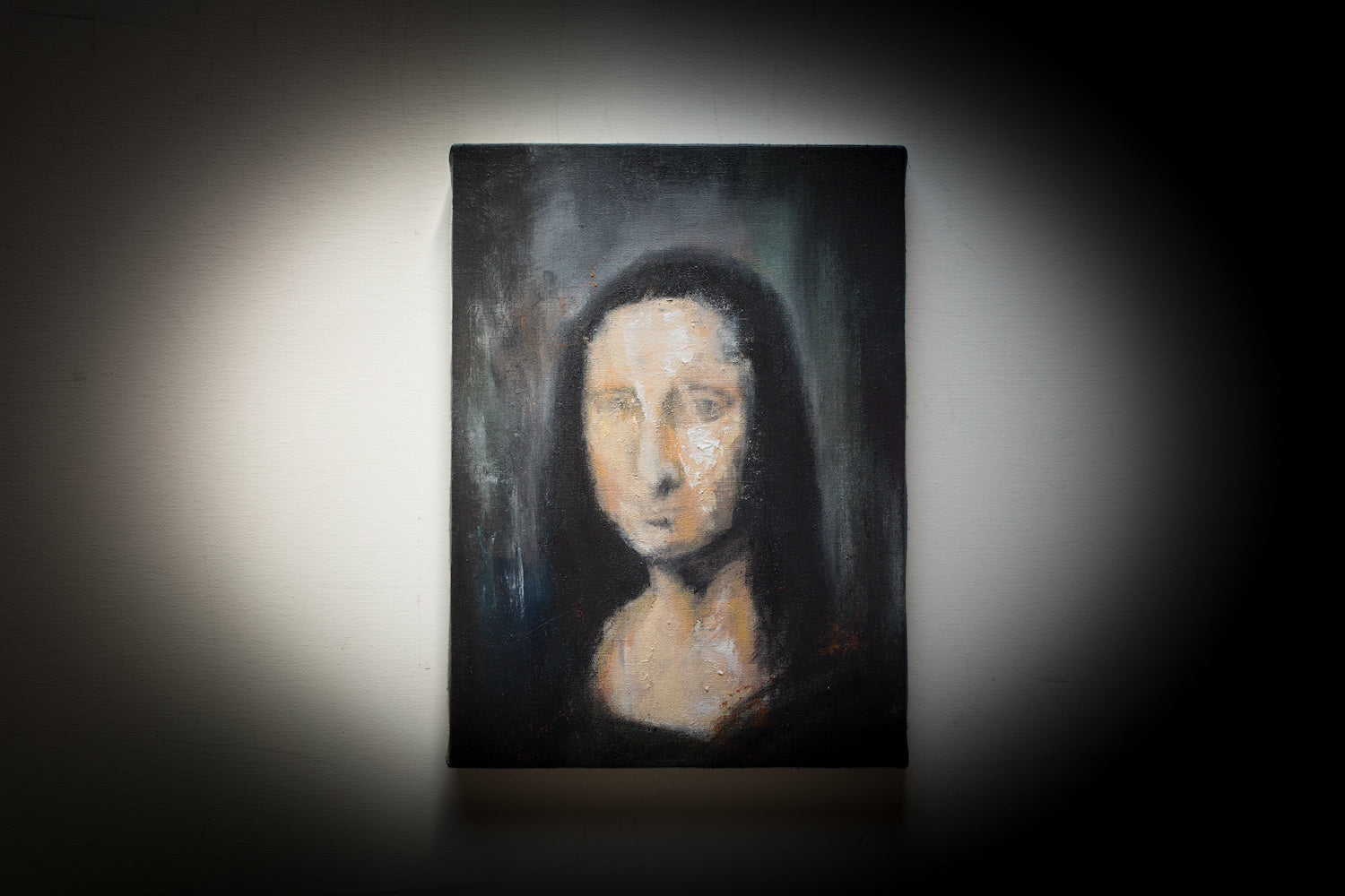 UNTITLED Portrait work (Mona Lisa) contemporary painting art