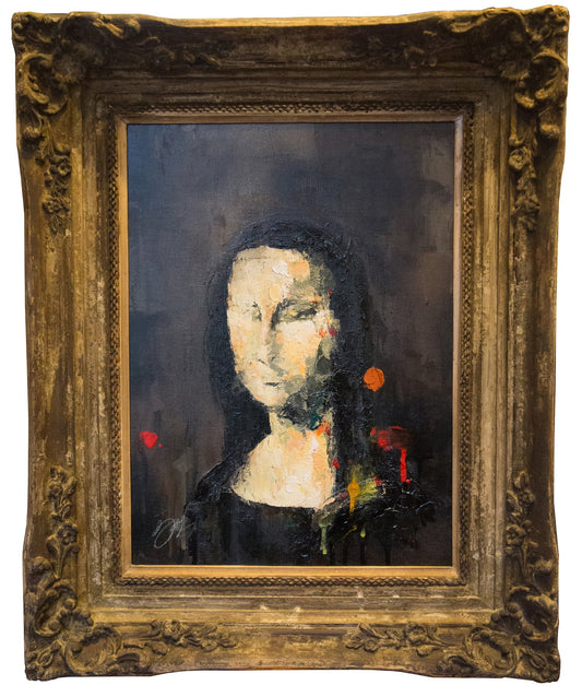 UNTITLED Portrait work (Mona Lisa) contemporary painting art