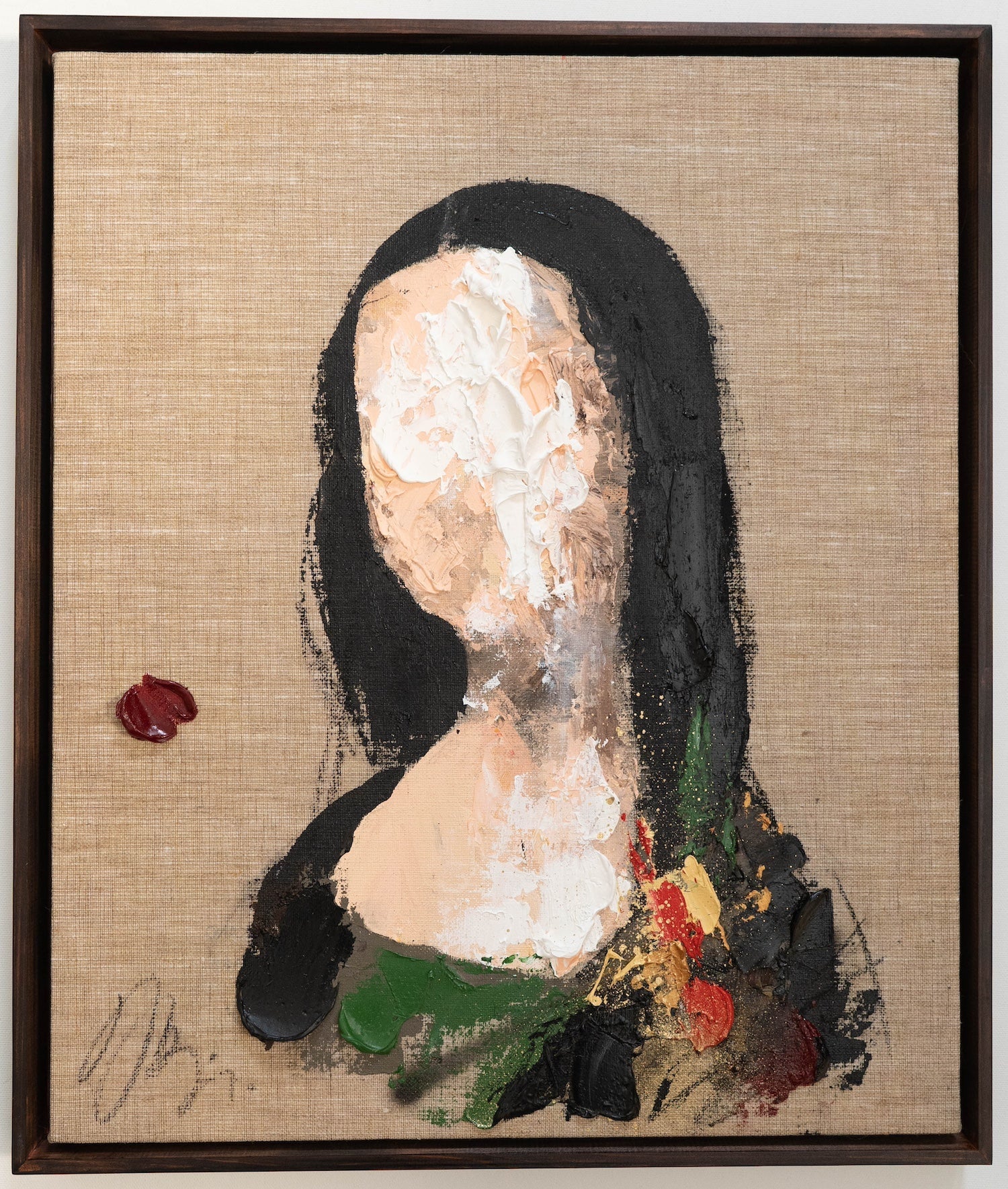 UNTITLED Portrait work (Mona Lisa) contemporary painting art
