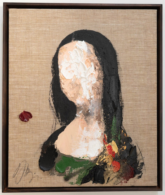 UNTITLED Portrait work (Mona Lisa) contemporary painting art