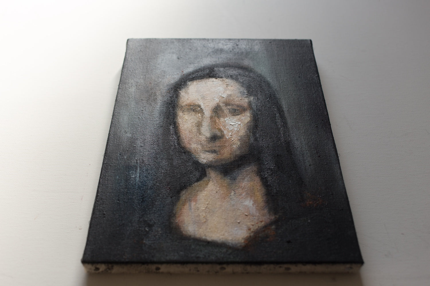 UNTITLED Portrait work (Mona Lisa) contemporary painting art