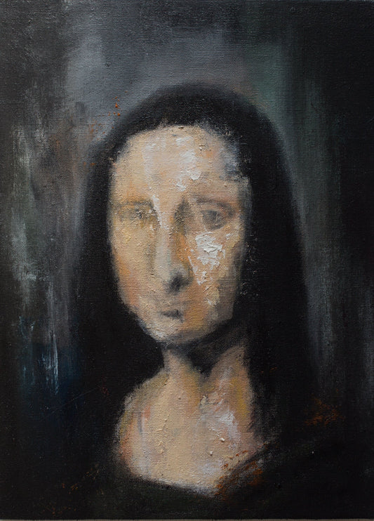 UNTITLED Portrait work (Mona Lisa) contemporary painting art