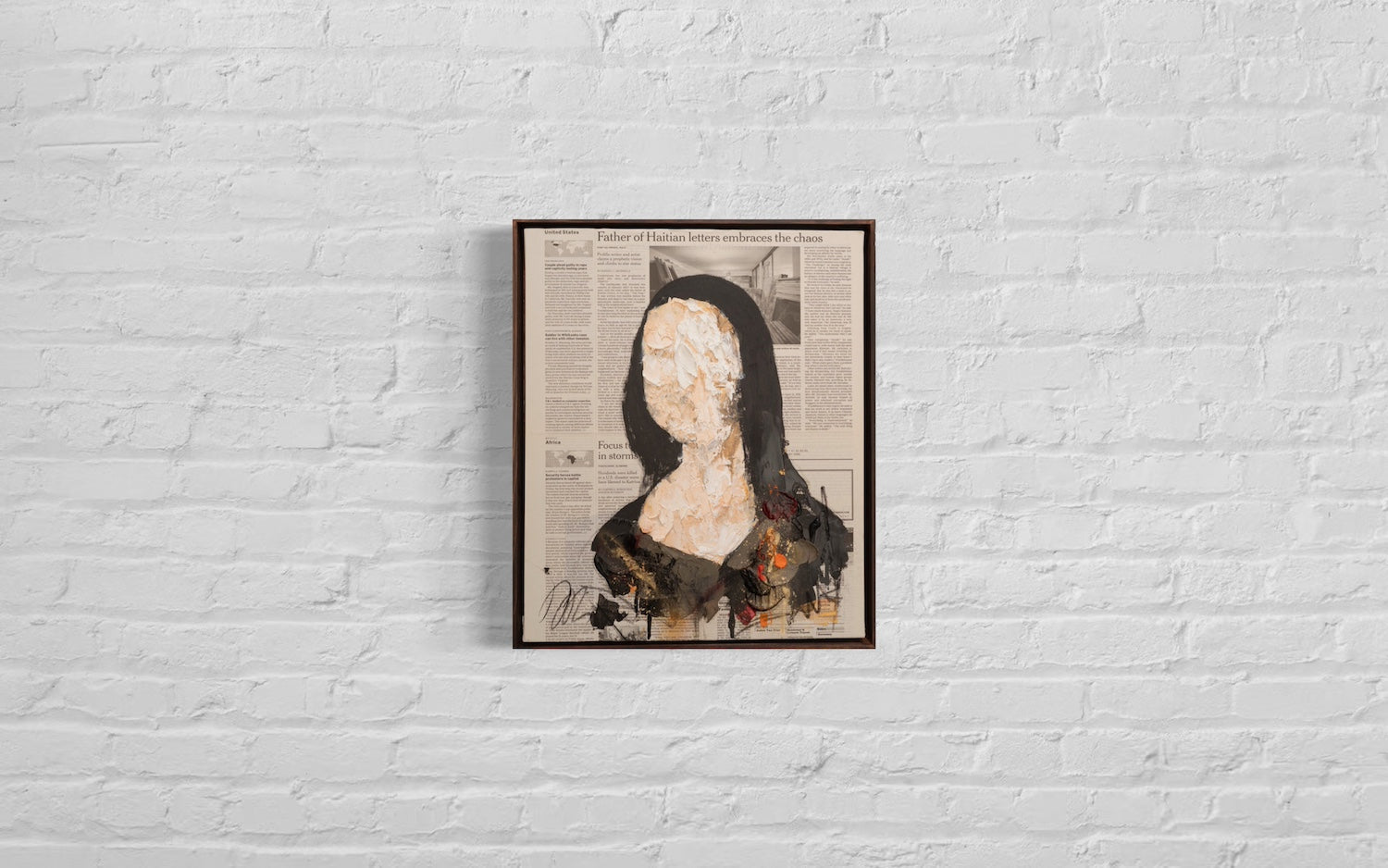 UNTITLED Portrait work (Mona Lisa) contemporary painting art
