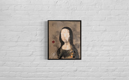 UNTITLED Portrait work (Mona Lisa) contemporary painting art