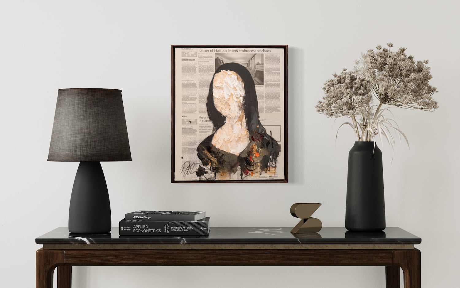 UNTITLED Portrait work (Mona Lisa) contemporary painting art