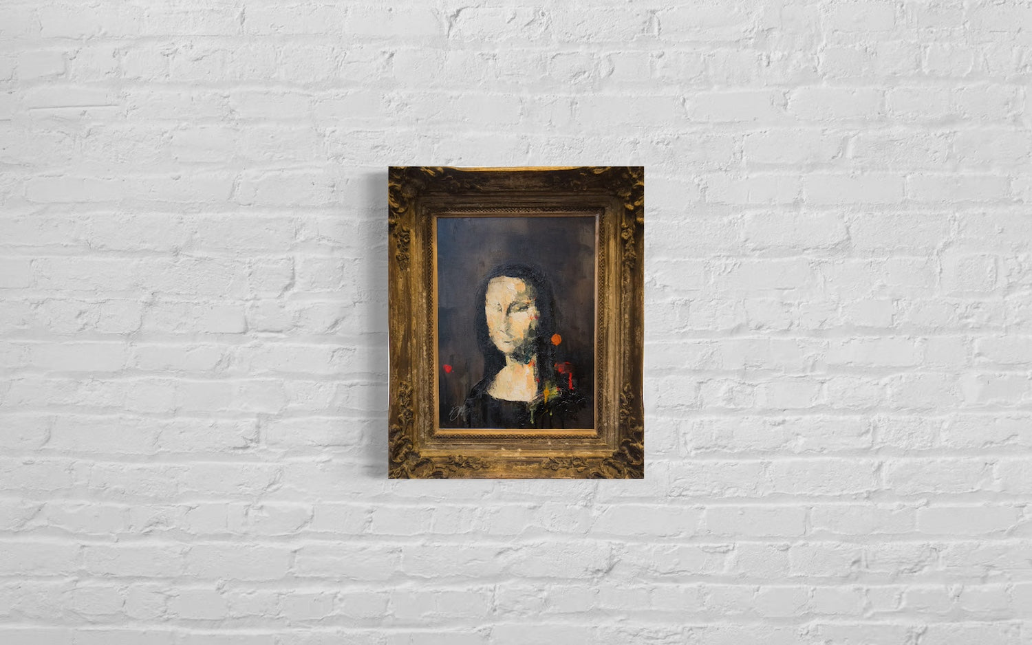 UNTITLED Portrait work (Mona Lisa) contemporary painting art