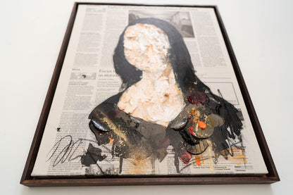 UNTITLED Portrait work (Mona Lisa) contemporary painting art