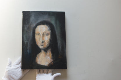 UNTITLED Portrait work (Mona Lisa) contemporary painting art