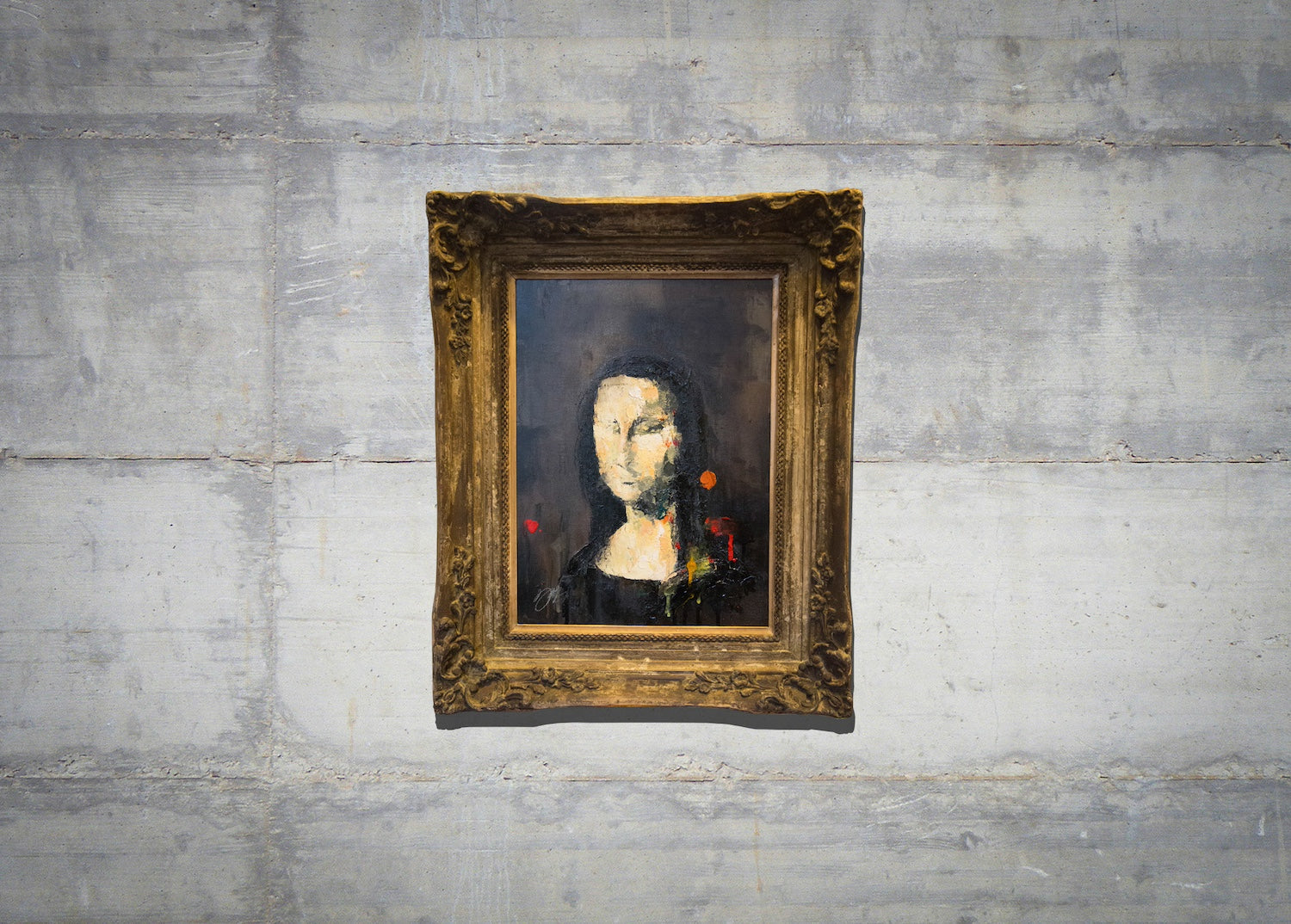 UNTITLED Portrait work (Mona Lisa) contemporary painting art