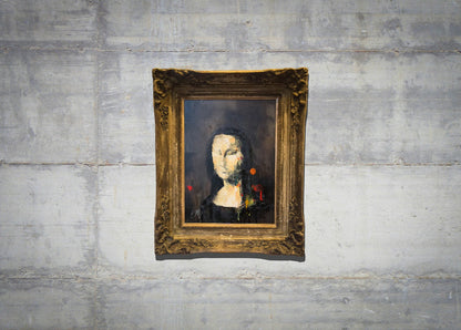 UNTITLED Portrait work (Mona Lisa) contemporary painting art