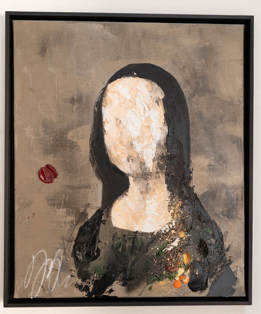 UNTITLED Portrait work (Mona Lisa) contemporary painting art