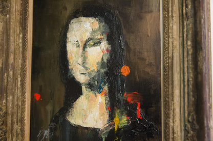 UNTITLED Portrait work (Mona Lisa) contemporary painting art