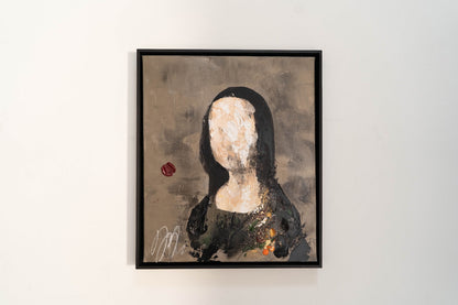 UNTITLED Portrait work (Mona Lisa) contemporary painting art