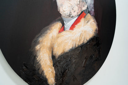 UNTITLED Portrait work (Thomas Jefferson) contemporary painting