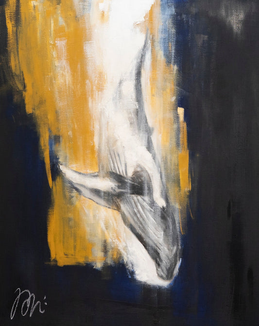 contemporary painting Whale