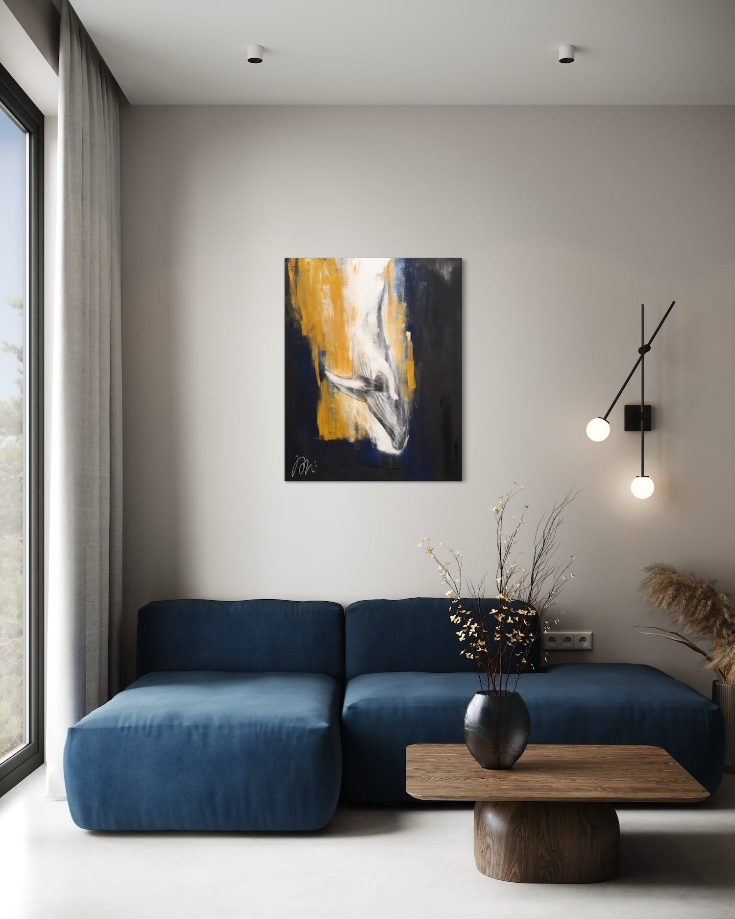 contemporary painting Whale