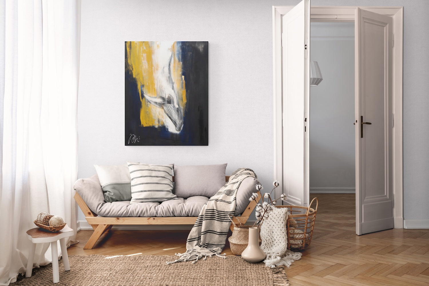 contemporary painting Whale